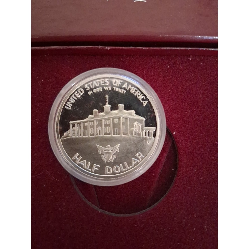 1982-S George Washington Proof Commemorative Half Dollar 90% Silver w/Box & COA - Picture 3 of 6
